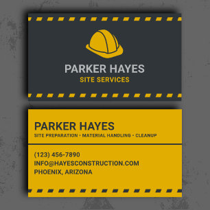Carte De Visite Spécialiste des services de chantier