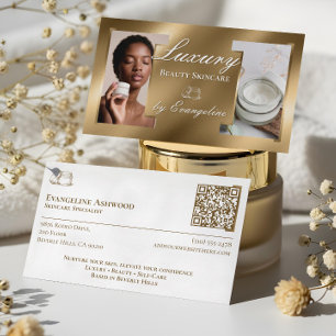 Carte De Visite Spécialiste des soins de peau Esthéticienne Luxe O