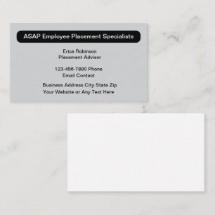Carte De Visite Spécialiste du placement en emploi