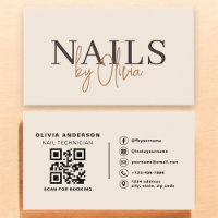 Spécialiste en Ongles Code QR Neutre Beige Artiste