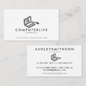 Carte De Visite Spécialiste informatique ordinateur portable techn (Devant / Derrière)