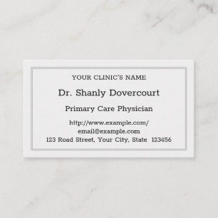 Carte de visite spécialiste Médicale clair