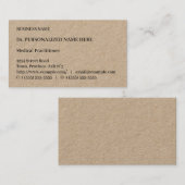 Carte de visite spécialiste Médicale minimal et de (Devant / Derrière)