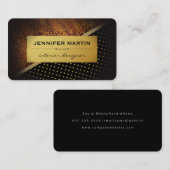 Carte De Visite Spécifications d'or métal Pois rustique (Devant / Derrière)