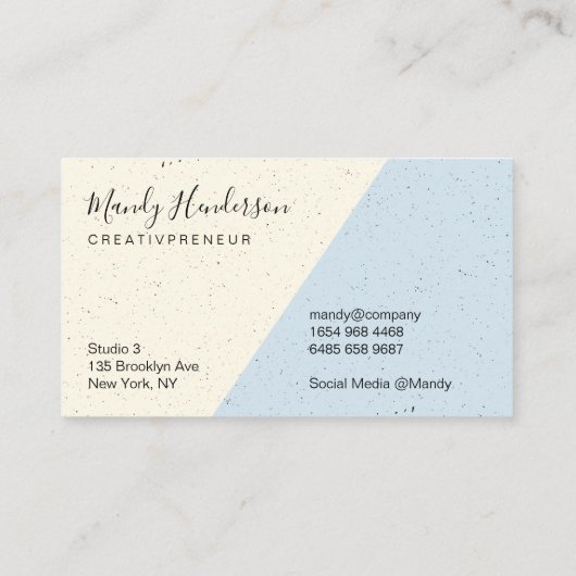 Carte De Visite Specké Deux Tons (Dos)