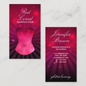 Carte De Visite Spectacle de nuit de luxe Corset Lingerie (Devant / Derrière)
