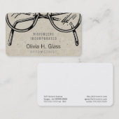 Carte De Visite Spectacles Eyewear Spectacles Speckle (Devant / Derrière)