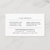 Carte De Visite Spectacles Graves | Thème technologique amusant (Dos)