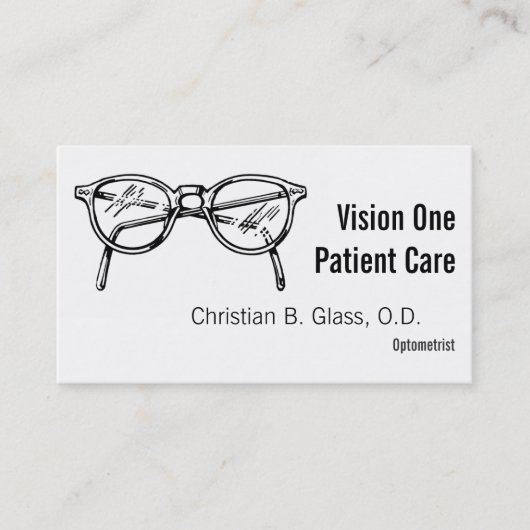 Carte De Visite Spectacles lunettes Vue optique (Devant)