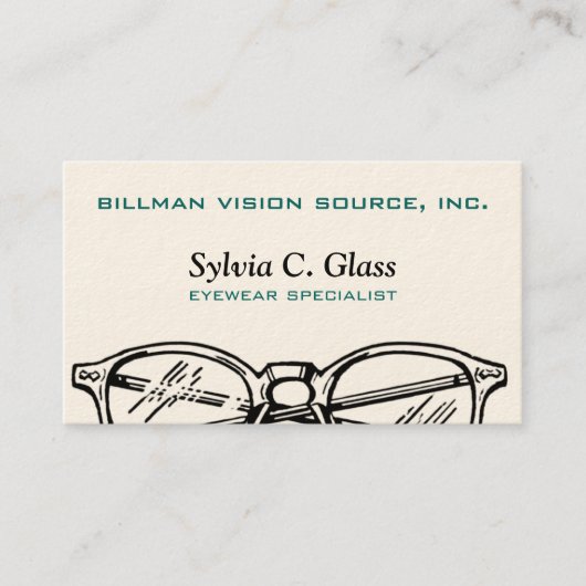 Carte De Visite Spectacles lunettes Vue optique (Devant)