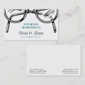 Carte De Visite Spectacles lunettes Vue optique (Devant / Derrière)