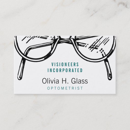 Carte De Visite Spectacles lunettes Vue optique (Devant)