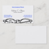 Carte De Visite Spectacles lunettes Vue optique (Devant / Derrière)
