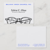 Carte De Visite Spectacles lunettes Vue optique (Devant / Derrière)