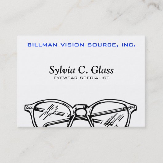 Carte De Visite Spectacles lunettes Vue optique (Devant)