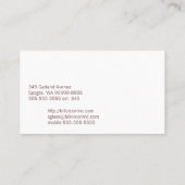 Carte De Visite Spectacles Vêtements de lunettes Vision optique (Dos)