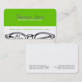 Carte De Visite Spectacles Vêtements de lunettes Vision optique (Devant / Derrière)