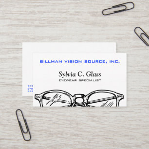 Carte De Visite Spectacles Vêtements de lunettes Vision optique