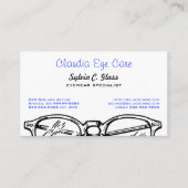Carte De Visite Spectacles Vêtements de lunettes Vision optique (Devant)