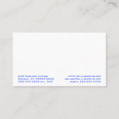 Carte De Visite Spectacles Vêtements de lunettes Vision optique (Dos)