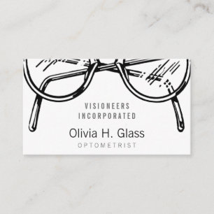 Carte De Visite Spectacles Vêtements de lunettes Vision optique
