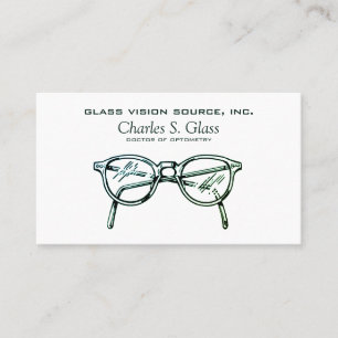Carte De Visite Spectacles Vêtements de lunettes Vision Optique Ve