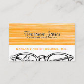 Carte De Visite Spectacles Vêtements Oeil Optométrie Vision Scratc (Devant)