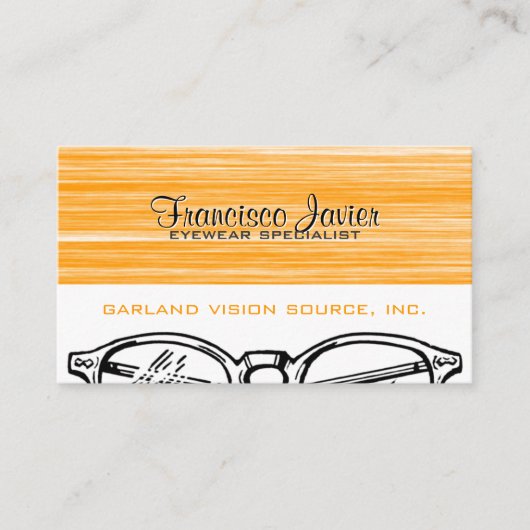 Carte De Visite Spectacles Vêtements Oeil Optométrie Vision Scratc (Devant)