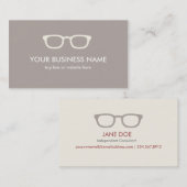 Carte de visite spectaculaire de lunettes (Devant / Derrière)