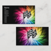 Carte De Visite Spectre de drapeau À damiers (Devant / Derrière)