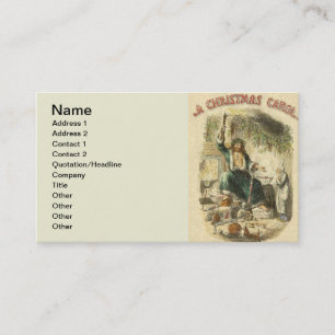 Carte De Visite Spectre de Noël Présent Scrooge
