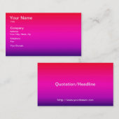 Carte De Visite Spectre des couleurs horizontales - 4 (Devant / Derrière)