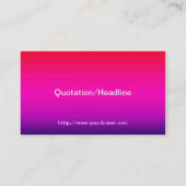 Carte De Visite Spectre des couleurs horizontales - 4 (Dos)