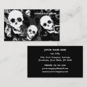 Carte De Visite Spectres crâniens B et W noir horizontal (Devant / Derrière)