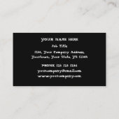 Carte De Visite Spectres crâniens B et W noir horizontal (Dos)