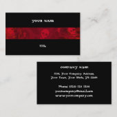 Carte De Visite Spectres crâniens Bande rouge horizontale noir arr (Devant / Derrière)