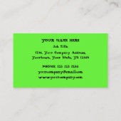 Carte De Visite Spectres crâniens petit horizontal vert (Dos)