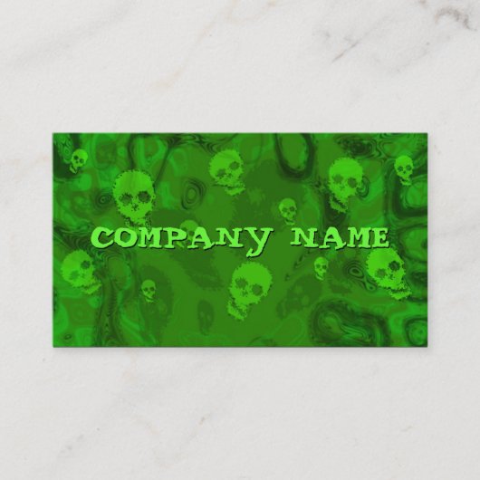 Carte De Visite Spectres crâniens petit horizontal vert (Devant)