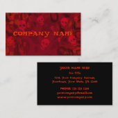 Carte De Visite Spectres crâniens Rouge petit noir horizontal (Devant / Derrière)