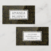 Carte De Visite Spectres d'or | Noir brillant (Devant / Derrière)