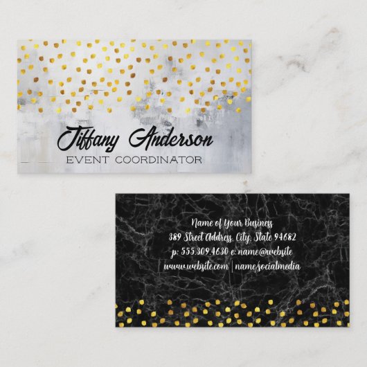 Carte De Visite Spectres d'or | Texture murale (Devant / Derrière)