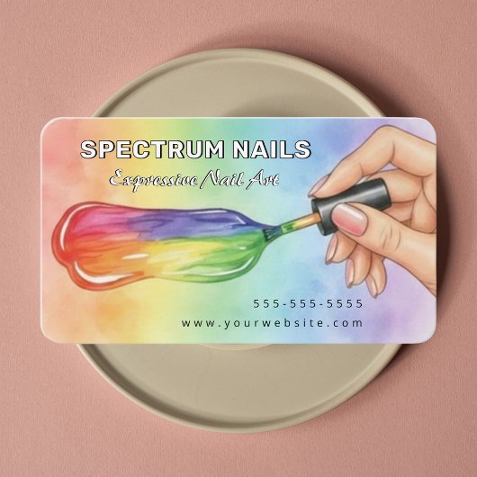 Carte De Visite Spectrum Nails Artiste Manucure Expressive