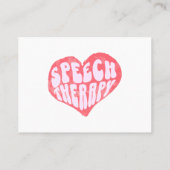 Carte De Visite Speech Therapy Speech Language Therapist (Dos)