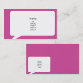 Carte De Visite Speechbox - affaires (Devant / Derrière)