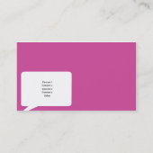 Carte De Visite Speechbox - affaires (Dos)
