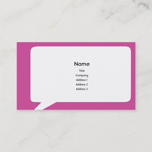 Carte De Visite Speechbox - affaires (Devant)