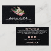 Carte De Visite Spell d'intention de bougie cristal (Devant / Derrière)