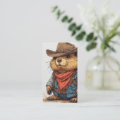 Carte De Visite spermophile cow-boy (Debout devant)