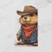 Carte De Visite spermophile cow-boy (Devant)