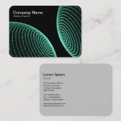 Carte De Visite Sphères interactives - Feux turquoise (Devant / Derrière)